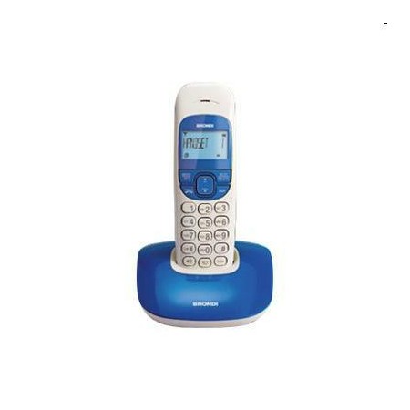 TELEFONO CORDLESS BRONDI NICE BIANCO-BLU VIVAVOCE DISPLAY RETROI