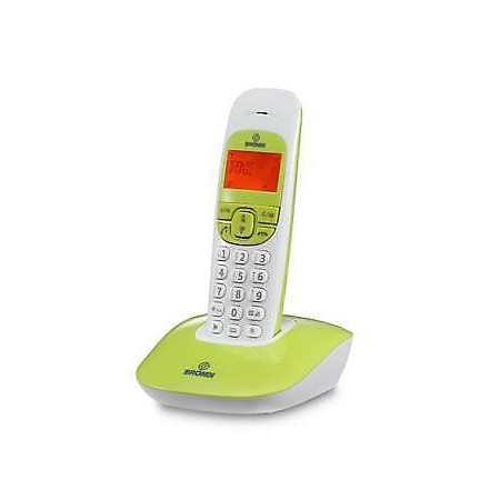 TELEFONO CORDLESS BRONDI NICE BIANCO-VERDE VIVAVOCE DISPLAY RETR