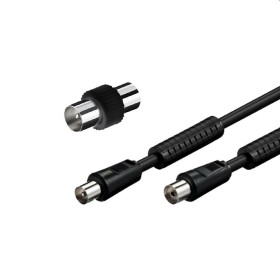 CAVO ANTENNA CON FERRITE M/F CON ADAT.M/M 5MT NERO