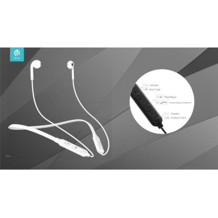 DEVIA AURICOLARI SMART SPORT DUAL BTOOTH CON ARCHETTO WHITE