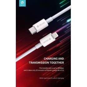 DEVIA CAVO CARICA RAPIDA PD TYPE C LIGHTNING 3A WHITE 1M