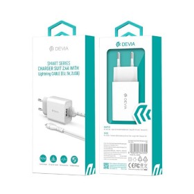 DEVIA SUIT CARICA BATTERIA 2.4A 2 OUT CAVO USB LIGHTNING