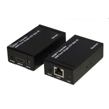 LINK ESTENSORE HDMI TRAMITE CAVO CAT5/6 60MT FHD CON TELECOMANDO