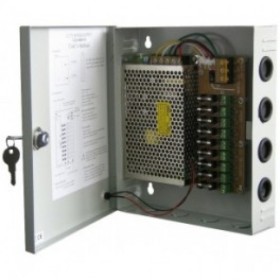 ALIMENTATORE MACH POWERIN METALLO 9CH 12V 10A VS-PSU-005 ON/OFF