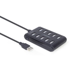 TECHMADE GEMBIRD HUB USB 2.0 10-PORTE, NERO