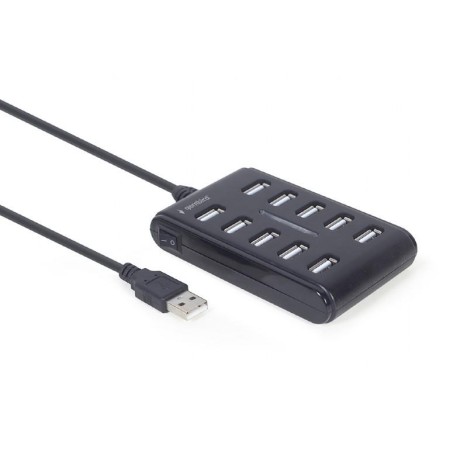 TECHMADE GEMBIRD HUB USB 2.0 10-PORTE, NERO